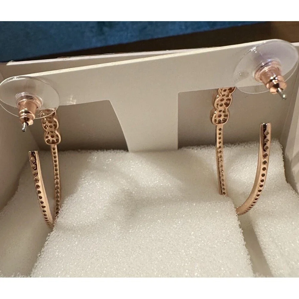 Bomb Party Simply Hoops RBP7130 Kori Hoop Chic Pink Ice Crystal Rose Gold